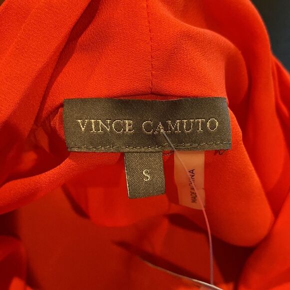 Vince Camuto Small Sleeveless Blouse High Low Hem Attached Cowl/Wrap - Picture 6 of 7
